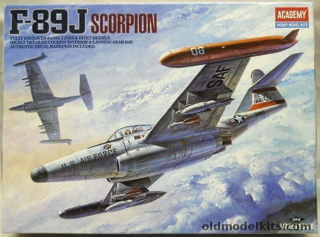 Academy 1/72 Northrop F-89J Scorpion - North Dakota ANG / 124th FIS Iowa Air National Guard 1969, 1628 plastic model kit